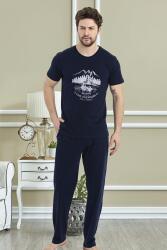 %100 Pamuklu Baskılı T-shirt ve Alt Pijama Takım - 1