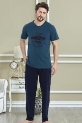 %100 Pamuklu Baskılı T-shirt ve Alt Pijama Takım - 5