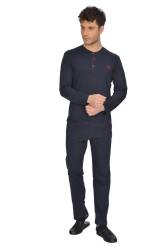 %100 Pamuklu Penye Çeyizlik Erkek Pijama Takım, Kutulu Gönderilir - 3