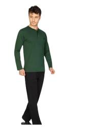 %100 Pamuklu Penye Çeyizlik Erkek Pijama Takım, Kutulu Gönderilir - 7