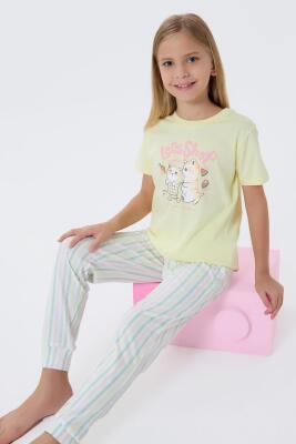 Anne ve Çocuk Pijamaları Ayrı Ayrı Satılır, %100 Pamuk Anne Kız Pijama Takımı Kombini - 2
