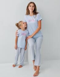 Anne ve Çocuk Pijamaları Ayrı Ayrı Satılır, %100 Pamuk, Kırmızı Kalpli Desen, Anne Kız Pijama Takımı Kombini - 4