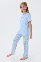 Anne ve Çocuk Pijamaları Ayrı Ayrı Satılır, %100 Pamuk, Kırmızı Kalpli Desen, Anne Kız Pijama Takımı Kombini - 6
