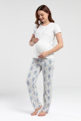 Arnetta Beyaz Lohusa Pijama Takım - 1