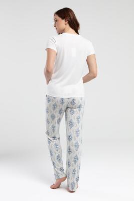 Arnetta Beyaz Lohusa Pijama Takım - 3