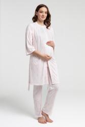 Arnetta Pembe Çizgili 3'lü Lohusa Pijama Seti