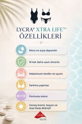 Balensiz, Sabit Kaplı, Dokulu Kumaş Düz Renk Astarlı Elbise Mayo - 4