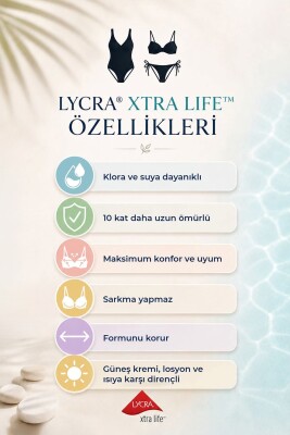 Balensiz, Sabit Kaplı, Dokulu Kumaş Düz Renk Astarlı Elbise Mayo - 4