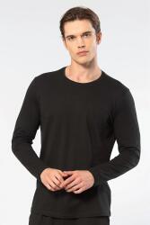 Cacharel Erkek %50 Modal, %50 Pamuk Bisiklet Yaka Uzunkol T-shirt Siyah