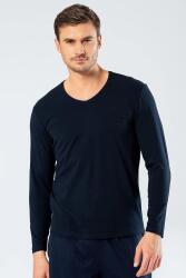 Cacharel Erkek Uzunkol V Yaka T-shirt, %95 Pamuk %5 Elestan Lacivert