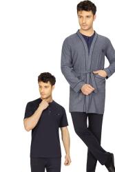 Çeyizlik Erkek Ropdöşambır Set, 5 Parça, Kısakol Pijama Uzunkol Pijama ve Sabahlık (1)