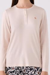 Kadın Düğmeli Yaka Uzunkol Pijama Takım, Viskon Dokuma, Büyük Beden Kadın Pijama Takım - 3
