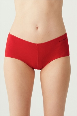 Kırmızı Somon Siyah Beyaz Ten 5'li Kadın Boxer - 1