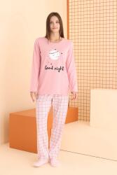 NBB Kadın Pembe %100 Pamuklu Mevsimlik Pijama Takım Pembe