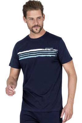 Pierre Cardin Bisiklet Yaka Kısa Kol Tam Kalıp Erkek Pijama Takım, %100 Pamuk, Ceplidir - 8