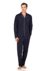 Pierre Cardin Erkek %100 Pamuklu Düğmeli Uzun Kollu Kutulu Çeyizlik Pijama Takımı – Klasik Yaka, Rahat Kalıp