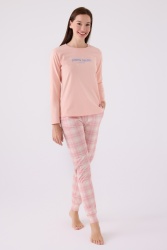 Pierre Cardin İkili Pijama Takım Açık Somon - Süprem - 2 Li Takım AÇIK SOMON
