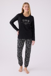 Pierre Cardin İkili Pijama Takım Siyah - Süprem  - 2