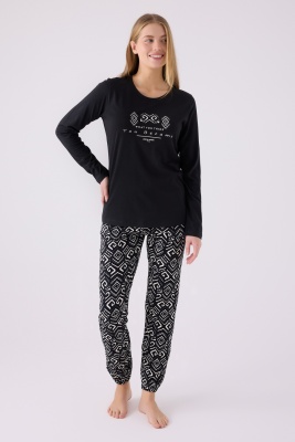 Pierre Cardin İkili Pijama Takım Siyah - Süprem  - 2