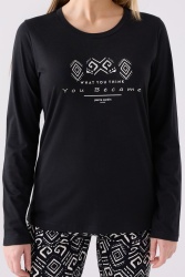 Pierre Cardin İkili Pijama Takım Siyah - Süprem  - 3