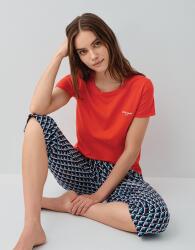 Pierre Cardin Kadın Kapri Pijama Takımı – %50 Pamuk %50 Modal, Kısa Kollu Üst, Desenli Alt