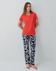 Pierre Cardin Kadın Uzun Paça Pijama Takımı – %50 Pamuk %50 Modal, Kısa Kollu, Yarım Düğmeli (1)