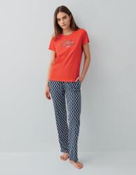 Pierre Cardin Kadın Yazlık Kısa Kollu Pijama Takımı – %50 Modal %50 Pamuk, Desenli Uzun Alt, Baskılı Üst (1)