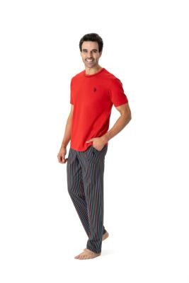 U.S. Polo Assn. Erkek Yuvarlak Yaka Pijama Takımı - 1