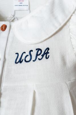 U.S. Polo Assn. Kız Bebek Müslin 2’li Takım %100 Pamuk Bluz & İki İplik Pantolon Yazlık Şık Kombin - 2