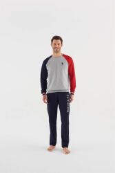 Yeni Sezon Parça Renkli Kışlık Ekek Pijama Takım - 5