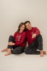 Yılbaşı Özel Erkek Pijama Takım, %100 Pamuk