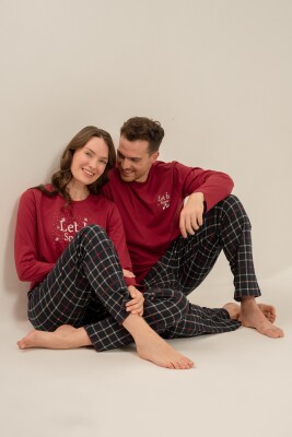 Yılbaşı Özel Erkek Pijama Takım, %100 Pamuk - 2