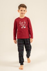 Yılbaşı Özel Kız Çocuk Pijama Takım, %100 Pamuk - 6