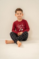 Yılbaşı Özel Kız Çocuk Pijama Takım, %100 Pamuk - 7