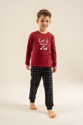 Yılbaşı Özel Kız Çocuk Pijama Takım, %100 Pamuk - 10