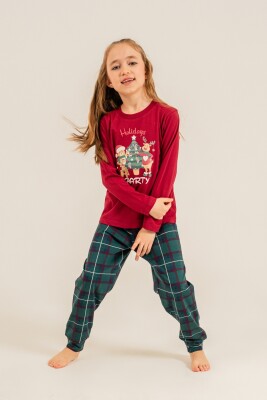 Yılbaşı Özel Kız Çocuk Pijama Takım - 2