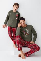Yılbaşı Özel Üretim Aile Pijama, Kadın Erkek ve çocuk pijamalar ayrı ayrı fiyatlandırılır Yeşil